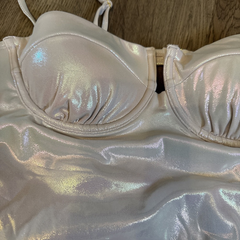 No Boundaries One Peice Swimming Suit Moonlight Pearl (L 12-14) NWT - Picture 3 of 7
